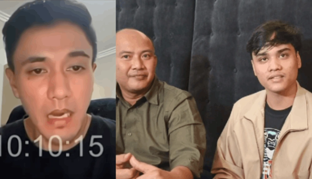 Enrico Tambunan kakak Denada (kiri) dan Ronald Armada serta Ressa Rosano. [Instagram dan FTNews]