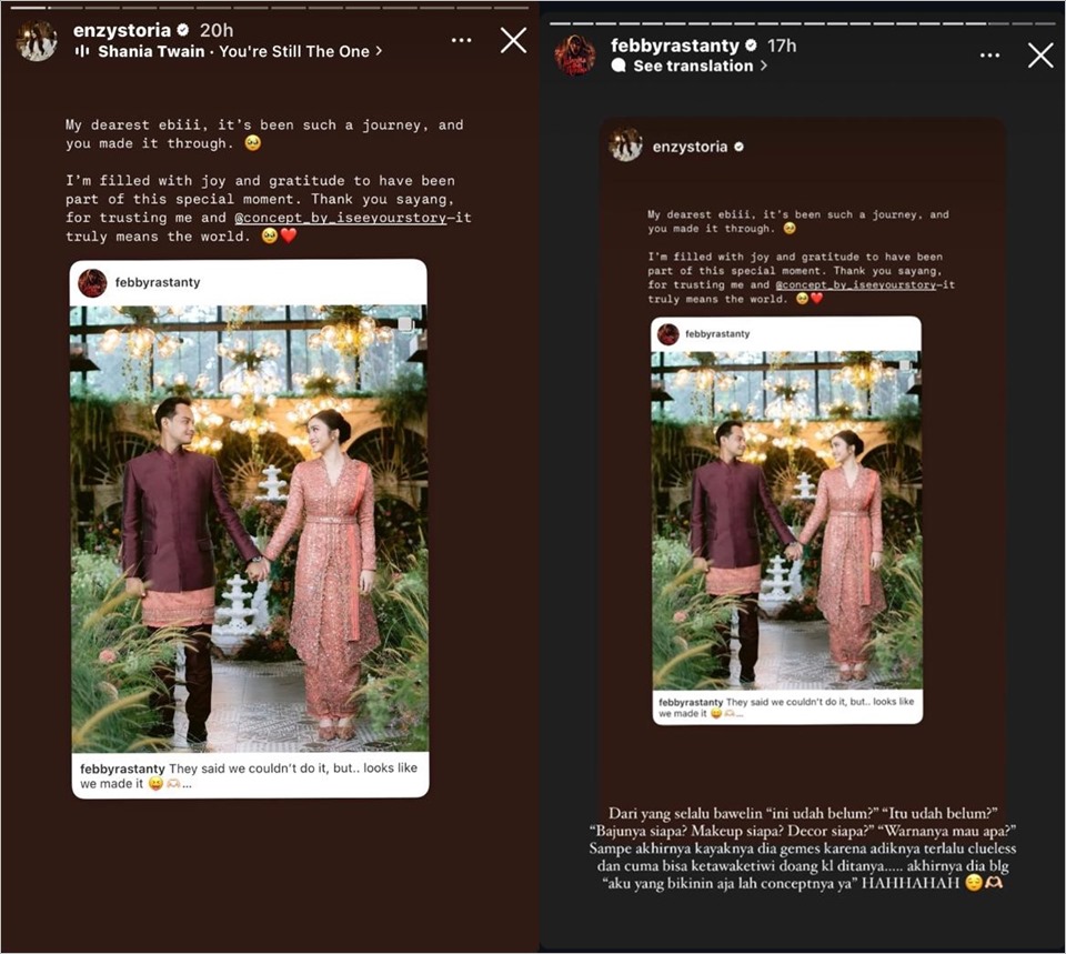 Ada Peran Besar Enzy Storia di Pertunangan Febby Rastanty