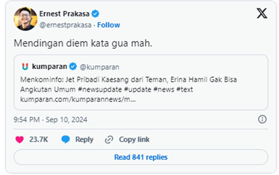 4 Artis Sindir Erina Gudono yang Katanya Gak Bisa Naik Angkutan Umum Karena Hamil