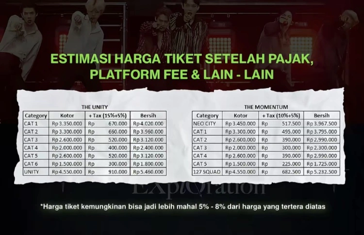 Estimasi Harga Tiket Konser Exo Di Jakarta [Tiktok]