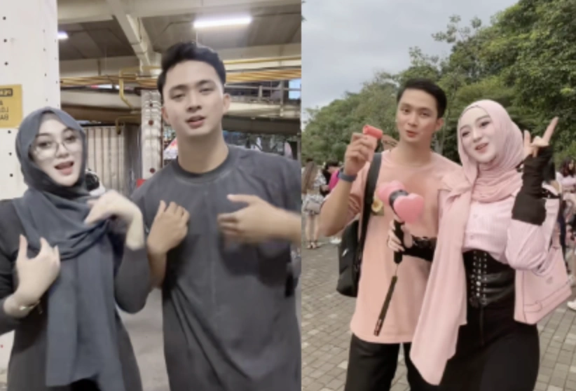 Eva Nur Asyifa Bersama Tunangannya Sultan Rafli Aveiro. [TikTok]