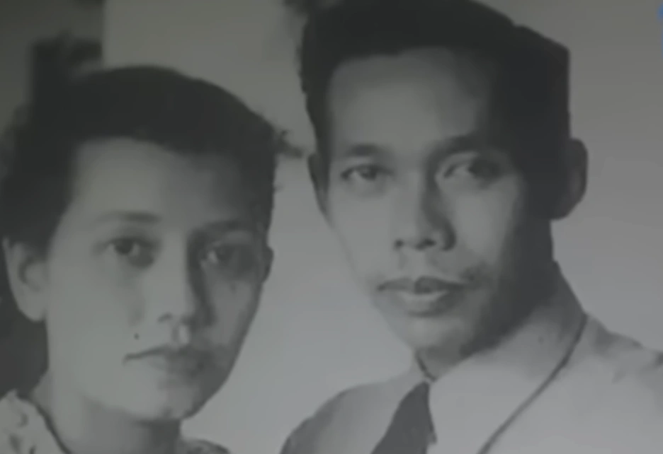 Eyang Meri Hoegeng dan sang suami, Jenderal Hoegeng Imam Santoso ketika masih muda. [YouTube/Tribunnews]