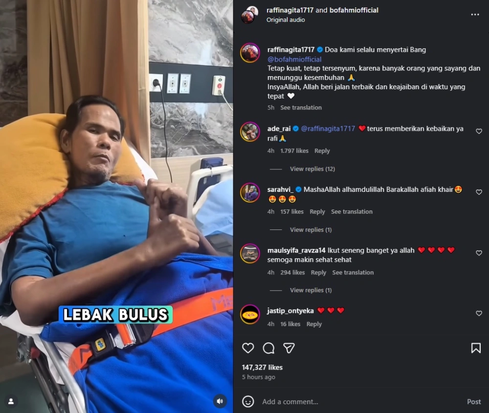 Fahmi Bo Berterima Kasih Pada Raffi Ahmad Yang Membantunya Untuk Mendapatkan Perawatan Di Rumah Sakit Instagram Raffinagita1717