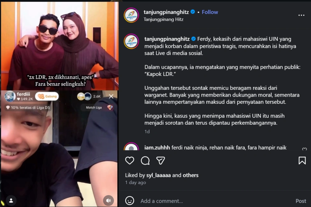 Ferdi Mengaku Ogah Ldr Dan Dua Kali Dikhianati [Sumber: Instagram]