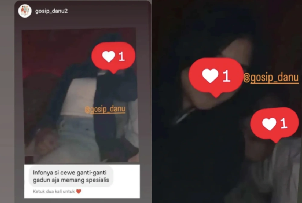 Foto diduga Pejabat AD dari Partai Oren dengan seorang artis. [Instagram/@gosip_danu]