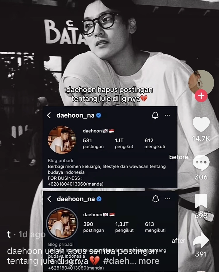Foto Jumlah Postingan Di Ig Daehoon Menyusut (Tiktok)