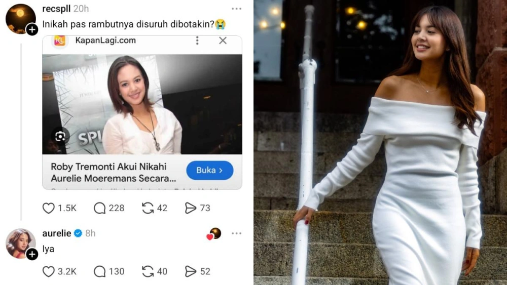 Foto Lawas Aurelie Moeremans Saat Berambut Pendek Viral Di Sosial Media [sumber: Instagram Recspll dan Aurelie]