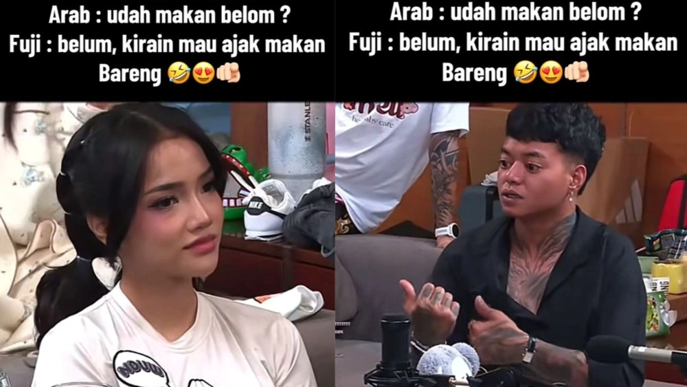 Momen Fuji dan Reza Arap di Marapthon. [Instagram]