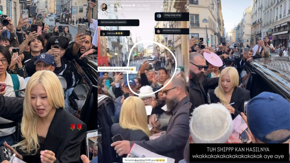 Gading Marten dan Medina bertemu Rose BLACKPINK di Paris belum lama ini. [Instagram]