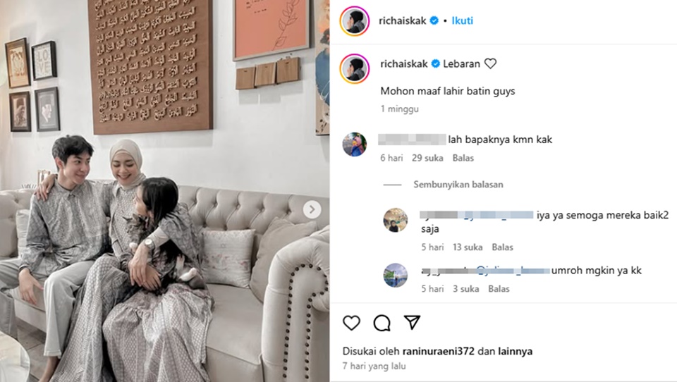 Gary Iskak Abes di Foto Keluarga Saat Lebaran [Instagram]