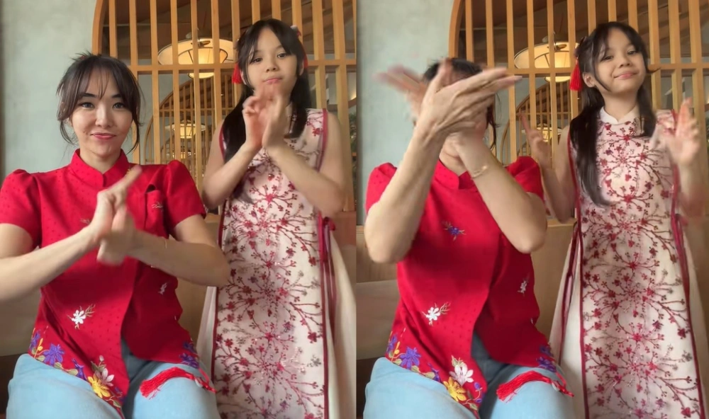 Imlek Gisel dan Gempi. (TikTok)