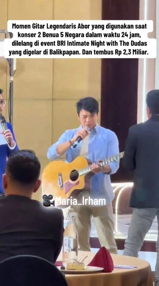 Gitar Legend Ariel Noah Dilelang [sumber: Instagram Kaltimfoks]