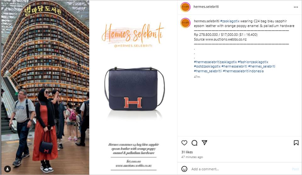 Zaskia Gotik Bawa Tas Hermes Rp278 Juta Ketika Jalan-Jalan di Korea