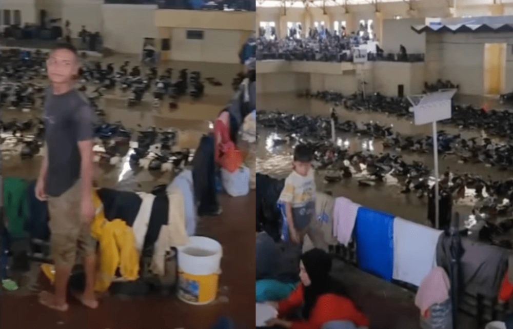 Gor di Aceh Tamiang Jadi Tempat Pengungsian. [instagram/@lambegosiip]