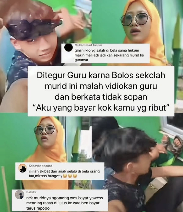 Guru Tegus Siswa Yang Sering Bolos (Instagram)