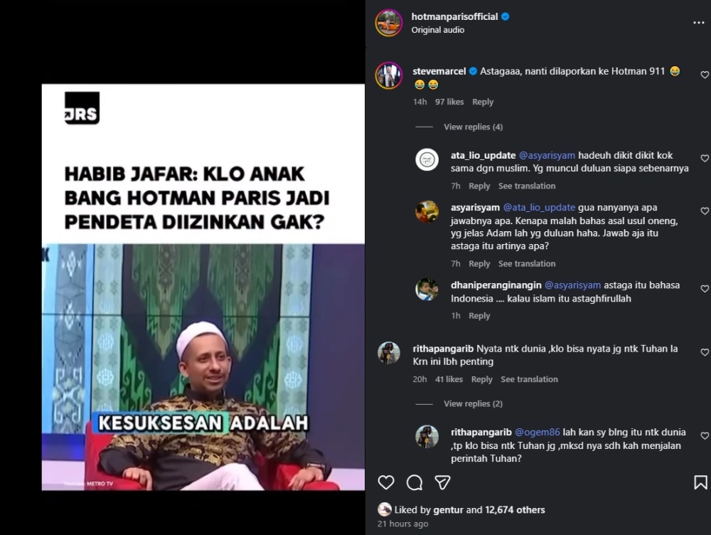 Habib Jafar Bertanya Kepada Hotman Paris Apakah Izinkan Anaknya Jadi Pendeta Instagram Hotmanparisofficial