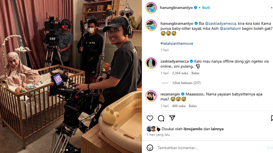 Hanung Bramantyo Izin Cari Babysitter Mirip Ariel Tatum [Instagram]