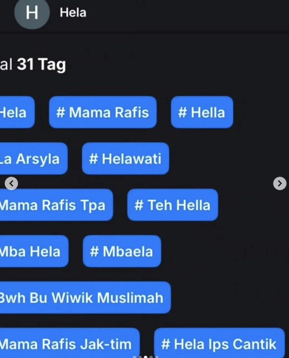Hasil Pelacakan Di Get Contact Terhadap Nomor Helawati. [Instagram]