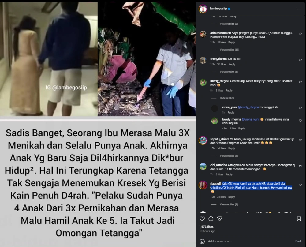 Ibu Di Banyuwangi Kubur Bayinya Hidup Hidup Cc Instagram