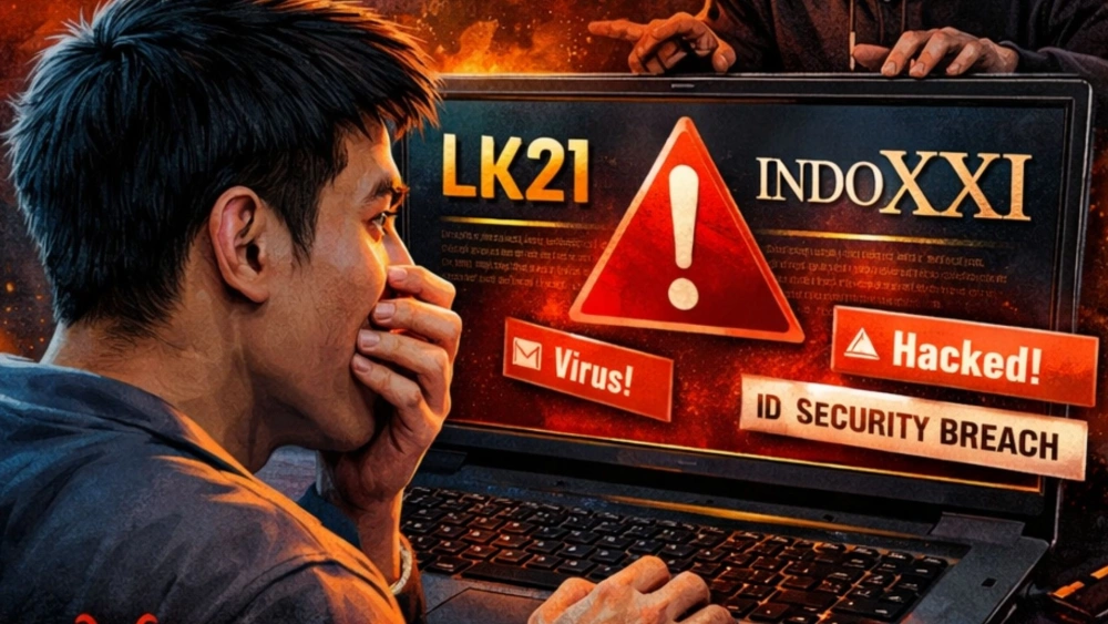 Ilustrasi bahaya nonton LK21 dan Indoxxi.