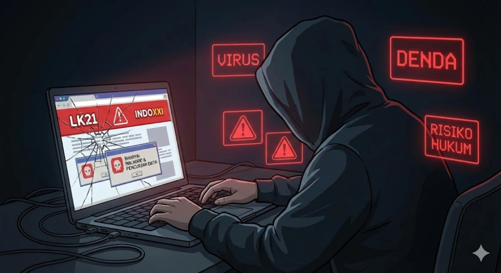 Ilustrasi Bahaya Nonton Lk21.