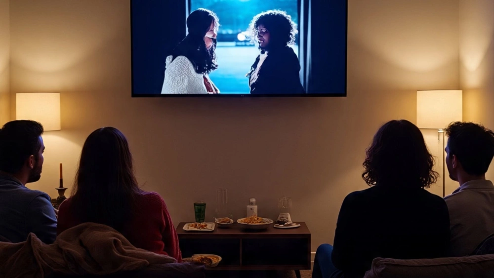 Ilustrasi nonton di situs legal. [Meta AI]