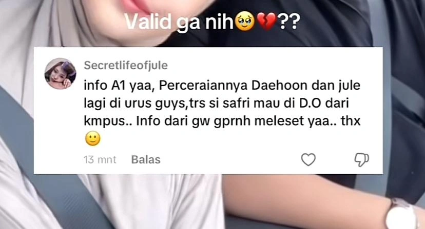 Info Jule Dan Daehoon Urus Perceraian