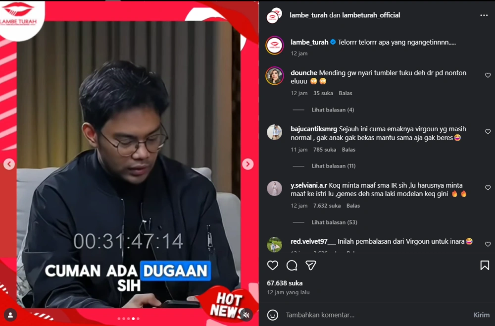 Insanul Fahmi Duga Virgoun Jadi Dalang Penyerahan Rekaman Cctv Rumah Inara Ke Istrinya Cc Instagram