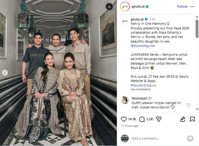 Inspirasi Busana Keluarga Maia Estianty Dan Irwan Mussry [sumber: Instagram Geulis Id]