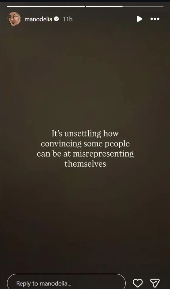 Instagram Story Manoharo Tentang Putus Dari Kristian Hansen 2 [Instagram]