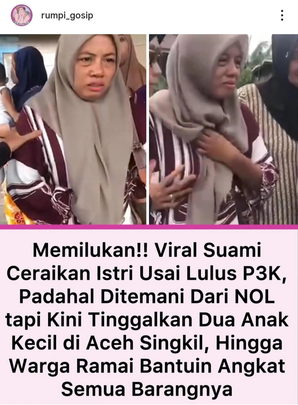 Istri Dicerai Suami Pppk Unggahan Instagram Rumpi Gosip