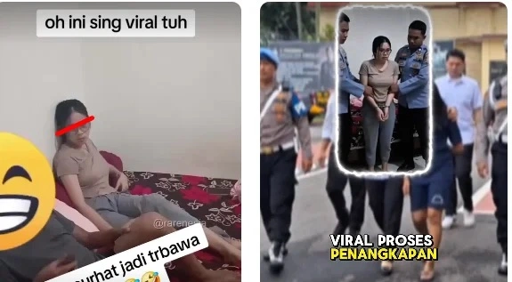 Hoaks pembuat video Teh Pucuk KKN Lombok Diciduk Polisi. [TikTok]