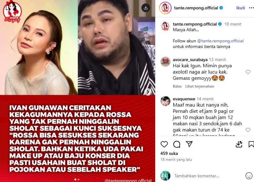 Ivan Gunawan Dan Rossa Instagram Ivan Gunawan Dan Itsrossa910
