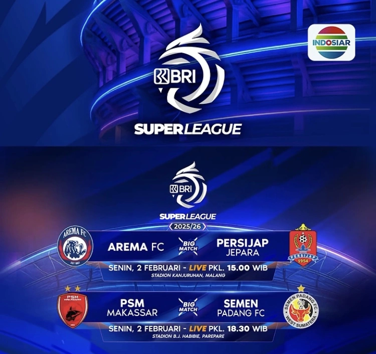 Jadwal Bri Super League Indosiar [Instagram]