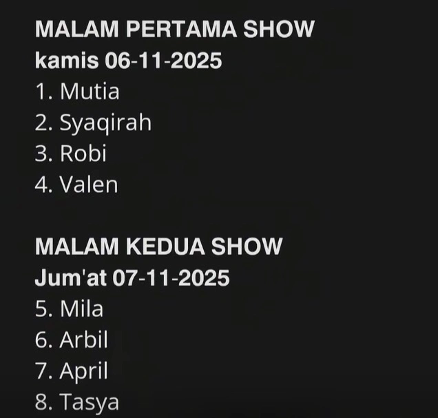 Jadwal Da7 Indosiar 1 (Tiktok)