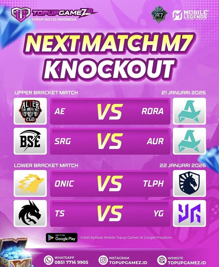 Jadwal Lower Bracket M7 Mlbb 2 [Instagram]