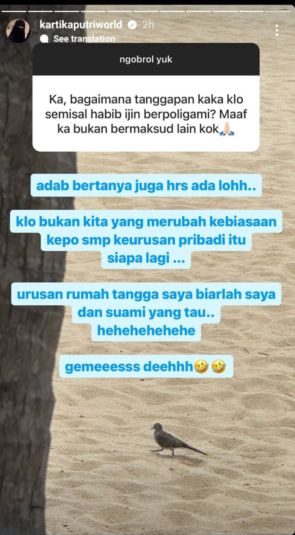 Dulu Tegas Nolak, Kartika Putri Kini Respon Tak Terduga Ditanya Jika Suaminya Izin Poligami