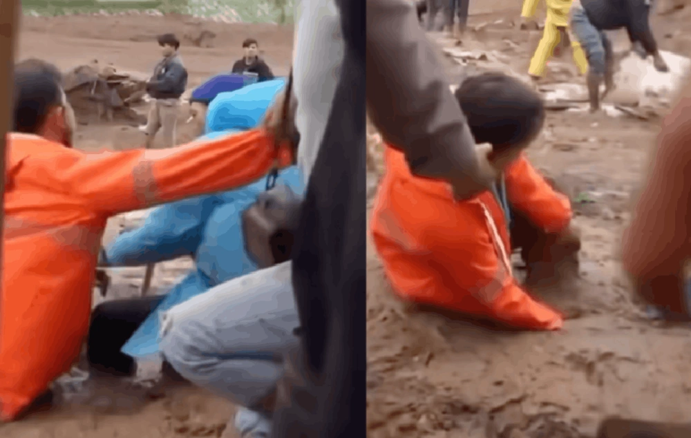 Jeje Govinda terjebak dalam lumpur. [Instagram]