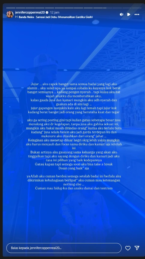 Jennifer Coppen Ingin Menetap Di Luar Negeri cr. Instagram