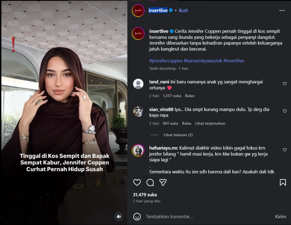 Jennifer Coppen Ngaku Pernah Hidup Miskin Cc Instagram