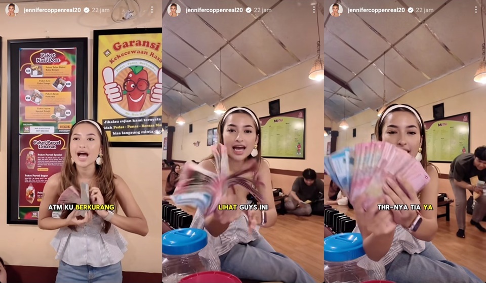 Jennifer Coppen Beri THR Uang Dua Gepok ke Karyawan [Instagram]