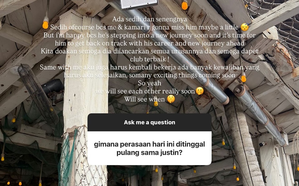 Jennifer Coppen Ngaku Sedih Ditinggal Justin Hubner Pulang [Instagram]