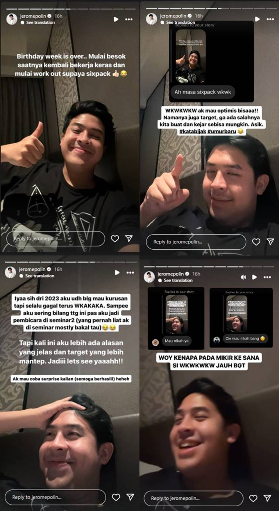 Jerome Polin Ingin Punya Badan Sixpack Malah Dikira Mau Nikah