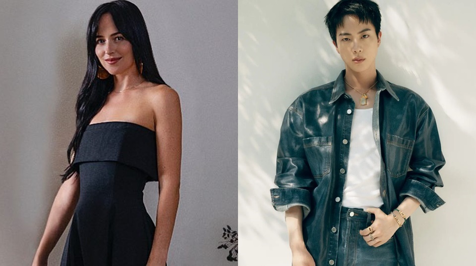 Interaksi Jin BTS dan Dakota Johnson di Milan Fashion Week Curi Perhatian