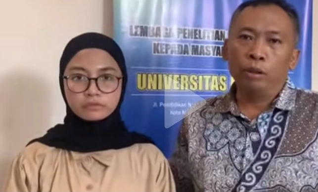 Joko Jumadi dan mahasiswi Unram beri klarifikasi video viral mahasiswa KKN. [TikTok]