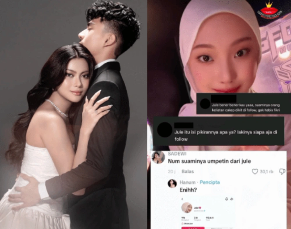 Jule Kepergok Follow Suami Hanum Mega. [Sumber:Instagram]