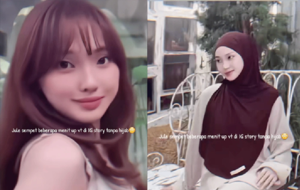 Jule Muncul Tanpa Hijab [Sumber: Tiktok]