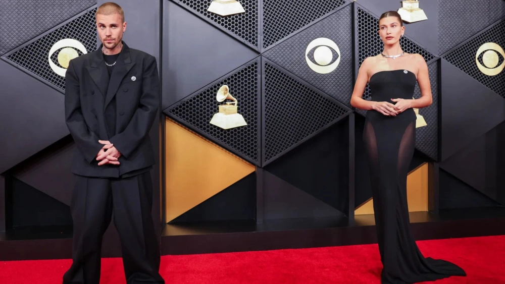 Justin Bieber dan istrinya, Hailey Bieber di Red Carpet Grammy Awards 2026. [Dok.Getty Images]