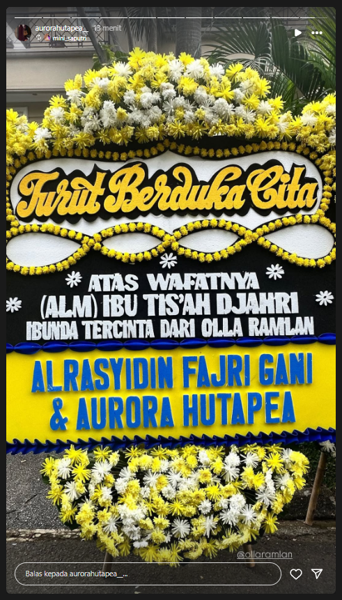 Karangan Bunga Dari Mantan Mertua Olla Ramlan