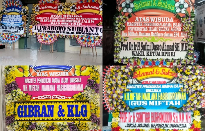 Karangan Bunga Dari Petinggi Negara Untuk Gus Miftah [Sumber: Instagram]